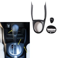 รูปแบบคาร์บอนไฟเบอร์การปรับเปลี่ยนภายในเกียร์ที่เท้าแขนประตู Patch สําหรับ Honda Fit รุ่นที่สอง GE6 