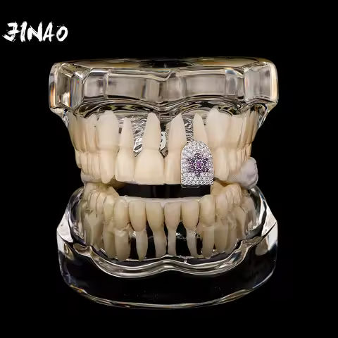JINAO 2023 NEW HIP HOP Star Design High Quality Ice Cravejado AAA+ Cubic Zircon Grillz Free Shipping