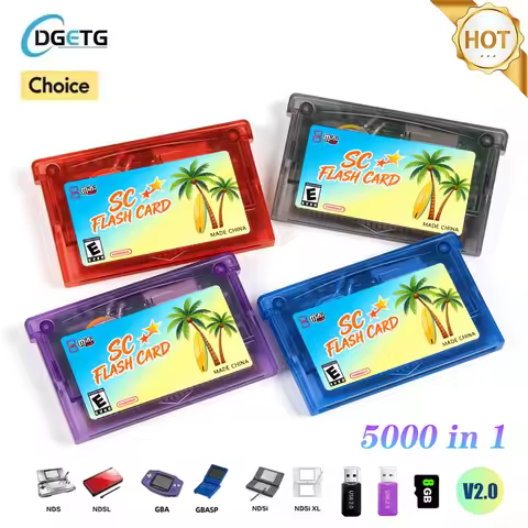 New SCFW V2.0 Flash GBA Cart 5000+Retro Game RTC 1M Flash NES V2.0 For GBA GBC GB NES Compatible DS 
