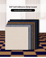 50x50cm/30x30cm Puzzle Floor Mat Sticker - Waterproof, Anti-Slip Office Carpet Tiles for Home Decora