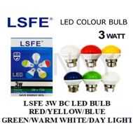 LSFE LED BULB B22 3WATT COLOUR BULB