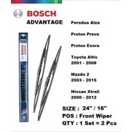 BOSCH PERODUA ALZA, PROTON PREVE EXORA, TOYOTA ALTIS WIPER BLADES - BA2416