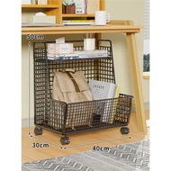 全城熱賣 - 書包置物架 可移動小推車 辦公桌下書本分層收納櫃 學生書包放置