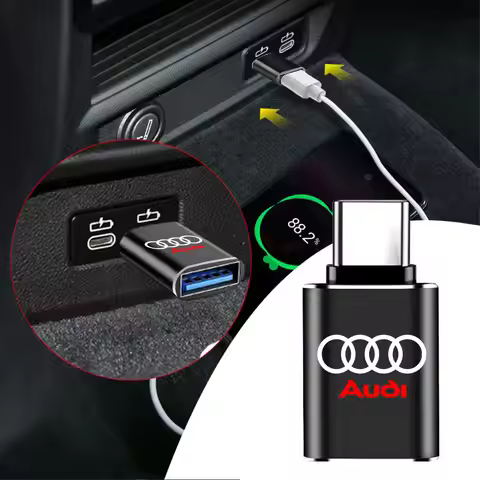 1Pcs Car USB 3.0 Type C Adapter Converter Suitable For Audi Sline TT S3 S6 Q3 Q5 Q7 8P 8L 8V Quattro