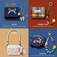 for Honor Choice EarBuds X7e Active Case Cartoon Leather Soft Case Cute Cat Lanyard Charm Suitable f