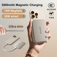 Magnetic Power Bank CCC Certified 5000mAh 15W/20W Fast Charging Wireless Mini Portable 3C Power Bank