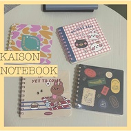 KAISON Notebook / 96 Sheets Lined Square Notebook Retro & 100 sheets Grid Square Notebook