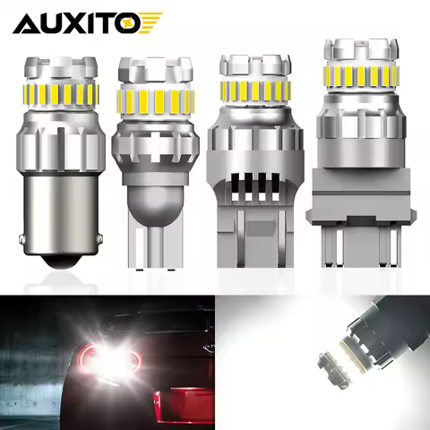 AUXITO 2Pcs Canbus T20 W21/5W 7443 7440 LED Car Bulb 1156 BA15S P21W 3157 3156 1157 LED Daytime Runn