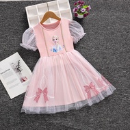 Girls Beautiful Frozen Elsa Printed Princess Birthday Party Dress Baju Budak Perempuan