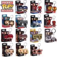 FUNKO POP Keychain Marvel Ironman Spider-Man Captain America Game of Thrones Drogon Collection Pendant