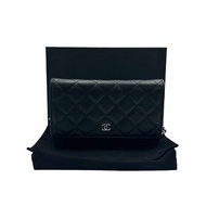 【美收精品】CHANEL 黑色粒紋小牛皮手拿包C-832【隔月月中將轉賣至日本 上架期限30天】