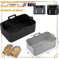 NIU Air Fryer Baking Tray, Rectangle Reusable Air Fryer Basket, Home Cooking Silicone Silicone Air F