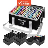 Permanent Marker Set 262 Colors Double-headed Art Markers for School Office Professional Creation
