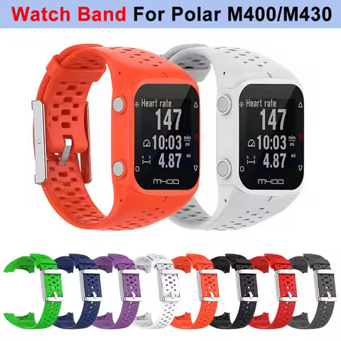 For Polar M400 M430 GPS Silicone Watchband Sports Smart Watch Replacement Wristband For Polar M400 S