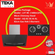 TEKA Linea Package LVT 90 Chimney Hood Vented mode only + GS 82 AI AL TR Built In Gas Hob / KUTCHENHAUSS