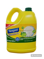 Teepol น้ำยา ทีโพล์ เลมอน พาวเวอร์ พลัส 3600 ml. ผลิตภัณฑ์ล้างจาน น้ำยาล้างจาน ขจัดคราบมัน ไม่มีกลิ่นตกค้าง