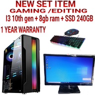 GAMING SET MURAH I3 10TH GEN,NEW ITEM