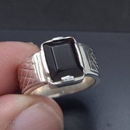 也門 Aqeeq 戒指 深黑紅色 Yamni 瑪瑙戒指 男士天然瑪瑙禮物男士