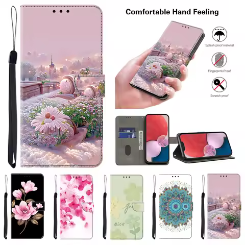 3D Magnetic Flip Wallet Leather Case For Redmi 14C 14R 13C 13 12C 11A 10C 10A 10 9 9C 8 A5 A4 A3 A2 