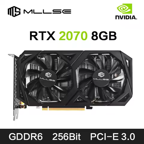 Mllse RTX 2070 8GB Video Card Graphics Card GDDR6 256Bit PCIE PCI-E3.0 16X 1470MHz 2304units DP*3 rt