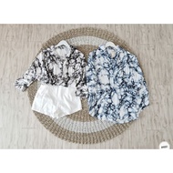 {ASKA.ID} MARBLE LOOSE BLOUSE TOP PREMIUM TIEDYE MUSLIMWanita