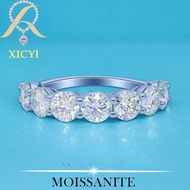 XICYI 7ct Real Moissanite Ring with GRA Certificate Luxury Diamond Engagement Ring In S925 Sterling 
