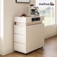 meihua01.sg Light Luxury Simple Island Cabinet Household Rock Board Island Cabinet Movable Storage E