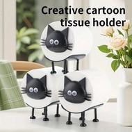 3pcs Cute Cat Shaped Tissue Holder, Desktop Decorations, Cute Animal Toilet Paper Tower Holder With 