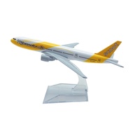 Fly SCOOT สายการบิน16CM 1:400เครื่องบิน777 B777พร้อมฐานอัลลอยเครื่องบินโมเดลของเล่นเครื่องบินชุดการก