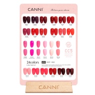 Canni เซตสีเจล 24 สี CC1 - CC7 ยาทาเล็บเจล HEMA FREE แถมชาร์ต 9ml -wenails