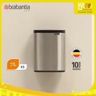 Brabantia Bo Waste Bin, 7L - Matt Steel (Fingerprint Proof)