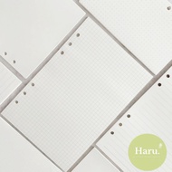 [HARU] 6-Hole Loose Leaf Paper A5 A6 Size 6 Rings Grid Blank Dotted Paper Binder Paper Refill
