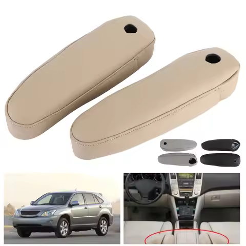 2Pcs Car Armrest Synthetic Leather Cover for Lexus RX 300 2003 for Lexus RX 330 2004 2005 2006 for L