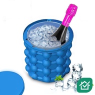 Silicone Ice Cube Mold 2in1 Ice Cube Maker Genie Bucket Portable Space Saving Storage Container