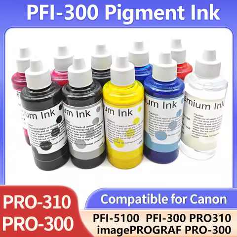 PFI-300 PFI-5100 PFI300 PFI5100 Refill Pigment ink Compatible For Canon imagePROGRAF PRO300 PRO310 P