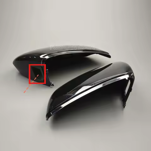 2pc LHD for Audi A3 S3 8Y RS3 2021 2022 2025 Side Wing Mirror Covers Caps (Carbon Look) Replace Blac