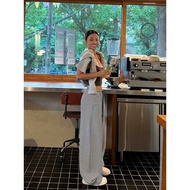 tracksuit woman seluar tracksuit perempuan Striped Straight Cotton Sweatpants - Women's Loose Casual