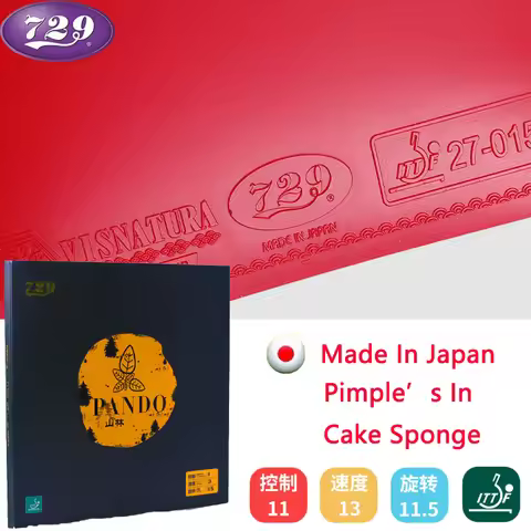 Friendship 729 Pando Table Tennis Rubber Sheet Non-sticky Ping Pong Rubber Cake Sponge Pips-in Made 