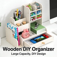 Rak Alat Tulis Rak Pen Rak Office Rak Sekolah Rak Pen Holder Box Wooden Stationary Storage Rack