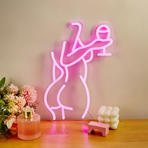 Chi-buy LED Neon Lady USB Powered Neon Signs Decor Lamp Signs Birthday Gift Wall Art For Bedroom Roo