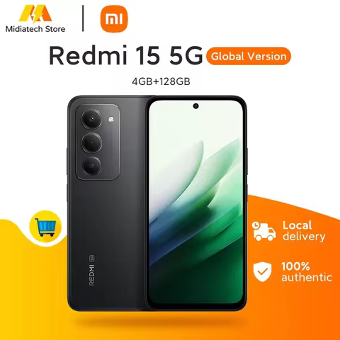 Global Version Redmi 15 5G Snapdragon® 6s Gen 3 7000mAh (typ) 33W Battery Smartphone 6.9" 144Hz Disp