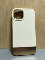 全新iPhone 13 奶杏色x金色拼色個性全包大孔手機軟殼