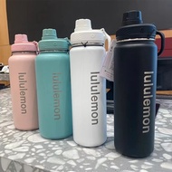 710ml lululemon water bottle Outdoor sports stainless steel insulated water bottle Yoga fitness wate