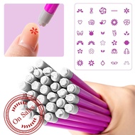 Nail Art Stamp Pen Flower Stamping Diy Dotting Tools Nail Stamping Nail Plate K7f4