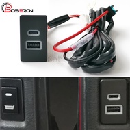 For Toyota Corolla LC80 modified QC3.0 car charger USB TYPE-C charger fast charging socket