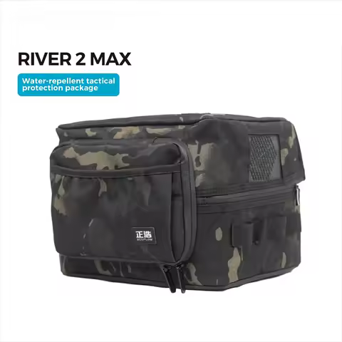 Camo Tactical Storage Bag For ECOFLOW River 2 MAX Outdoor Power Station Waterproof Protective Case