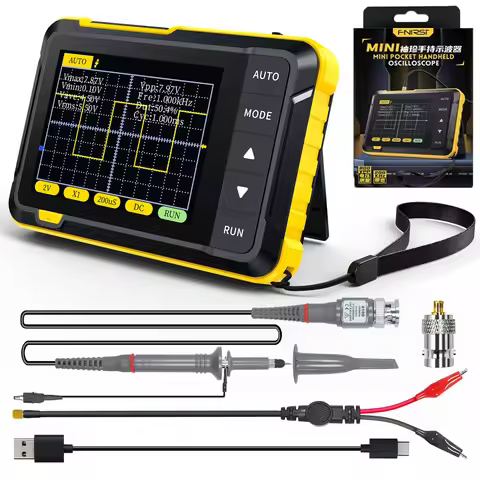 FNIRSI DSO152 2.8" TFT Digital Oscilloscope,2.5MS/s High Sampling Rate,200KHz Bandwidth,Trigger Func