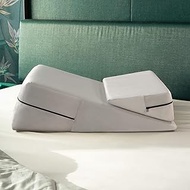 Avana Micro-Velvet Slant Combo 12” & 7” Height - Firm Density Bed Wedge Set for Back and Knee Suppor