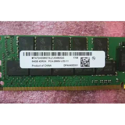 1PCS RAM 64GB 4DRX4 PC4-2666V For MT Server Memory MTA72ASS8G72LZ-2G6B2QG 64G DDR4 2666