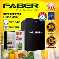 SYK Faber Single Door Refrigerator LUSSO 100BK 105 Liter 1 Door Home Appliances Kitchen Peti Sejuk P